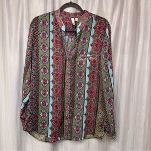 Kut from the Kloth multi color Women's Long sleeve Top size Large